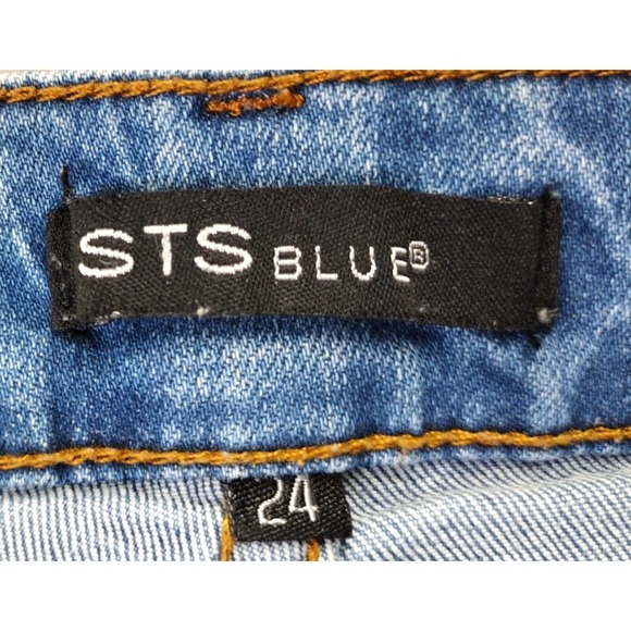 STS BLUE Taylor Tomboy Distressed Blue Denim Jeans Womens Size 24 - Picture 8 of 16